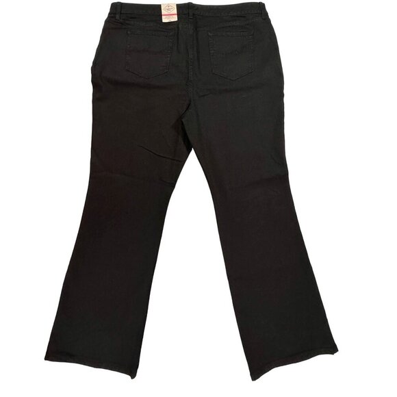 St. Johns Bay Jeans Womens 24W Black Bootcut Secretly Slender Mid-Rise Pants NEW - Picture 2 of 16